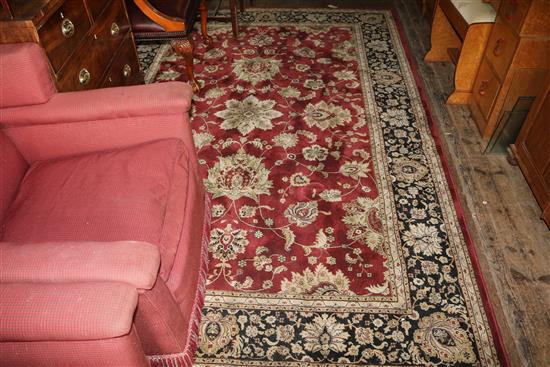 Red ground Persian design medallion carpet